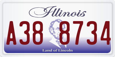 IL license plate A388734