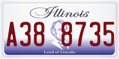 IL license plate A388735