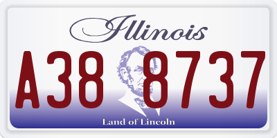 IL license plate A388737