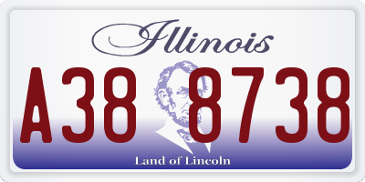 IL license plate A388738
