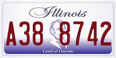 IL license plate A388742