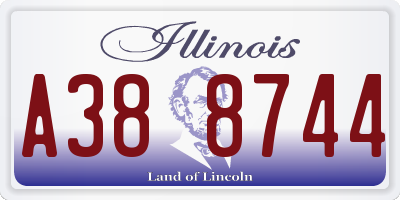 IL license plate A388744