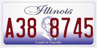 IL license plate A388745