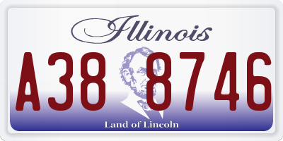 IL license plate A388746