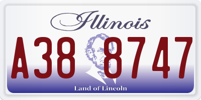 IL license plate A388747
