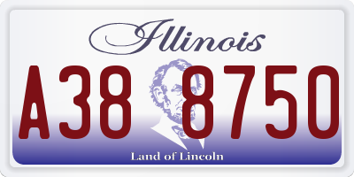IL license plate A388750