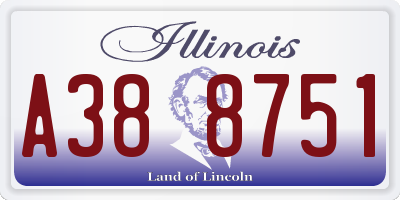 IL license plate A388751