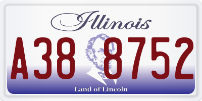 IL license plate A388752
