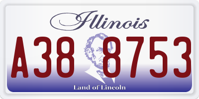 IL license plate A388753