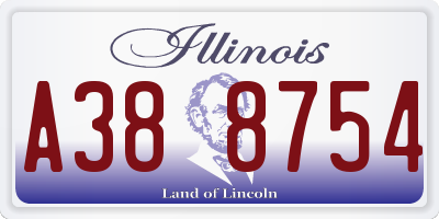 IL license plate A388754