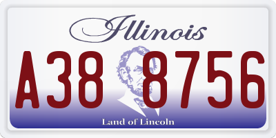 IL license plate A388756