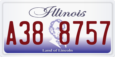 IL license plate A388757