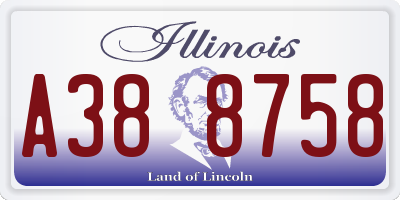 IL license plate A388758