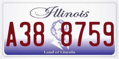 IL license plate A388759