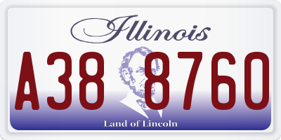 IL license plate A388760