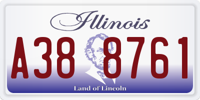 IL license plate A388761