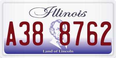 IL license plate A388762