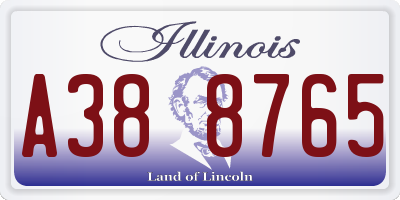 IL license plate A388765