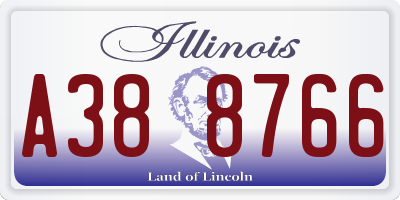 IL license plate A388766