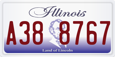 IL license plate A388767