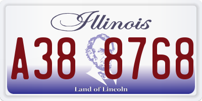 IL license plate A388768