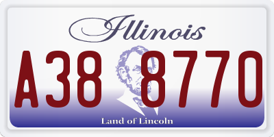 IL license plate A388770
