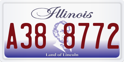 IL license plate A388772