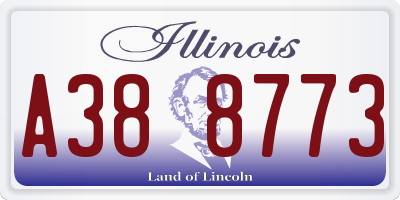 IL license plate A388773