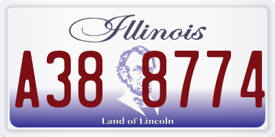IL license plate A388774