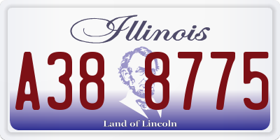 IL license plate A388775