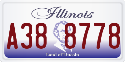 IL license plate A388778