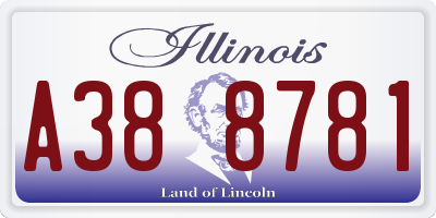IL license plate A388781