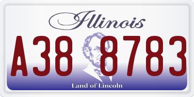 IL license plate A388783