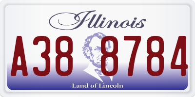 IL license plate A388784