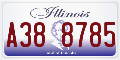 IL license plate A388785