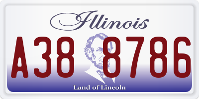 IL license plate A388786