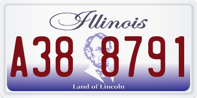IL license plate A388791