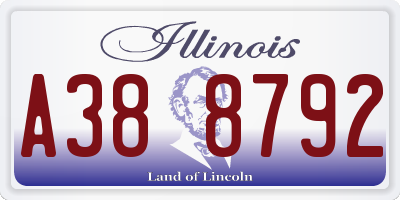 IL license plate A388792
