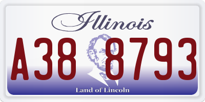 IL license plate A388793