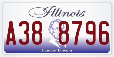 IL license plate A388796