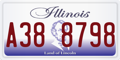 IL license plate A388798