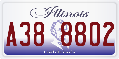 IL license plate A388802