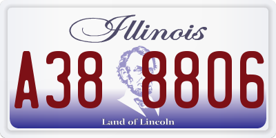 IL license plate A388806
