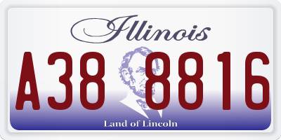 IL license plate A388816