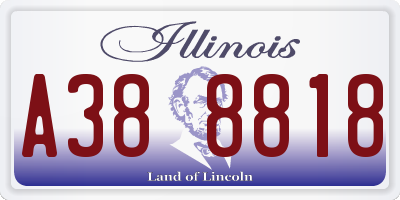 IL license plate A388818