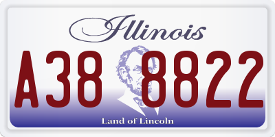 IL license plate A388822