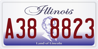 IL license plate A388823
