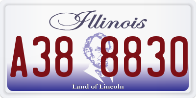 IL license plate A388830