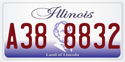 IL license plate A388832