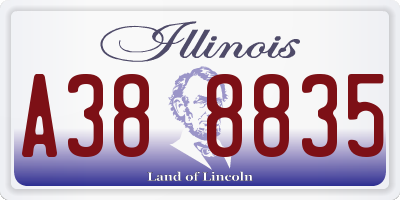 IL license plate A388835